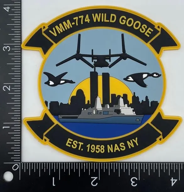 Official Vmm-774 Wild Goose Nas New York Pvc Patch 1