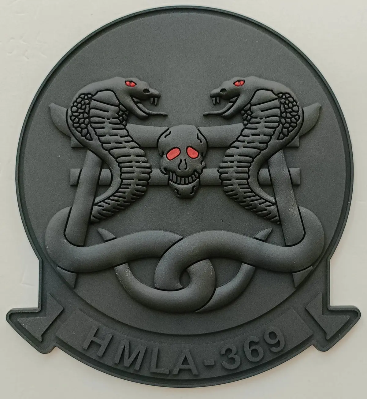 Officially Licensed Hmla-369 Gunfighters Pvc Blackout Patch 1