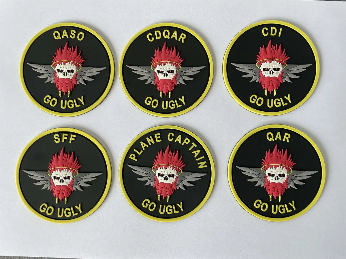 Official Vmm-362 Ugly Angels Pvc Flightline Qual Patches 1