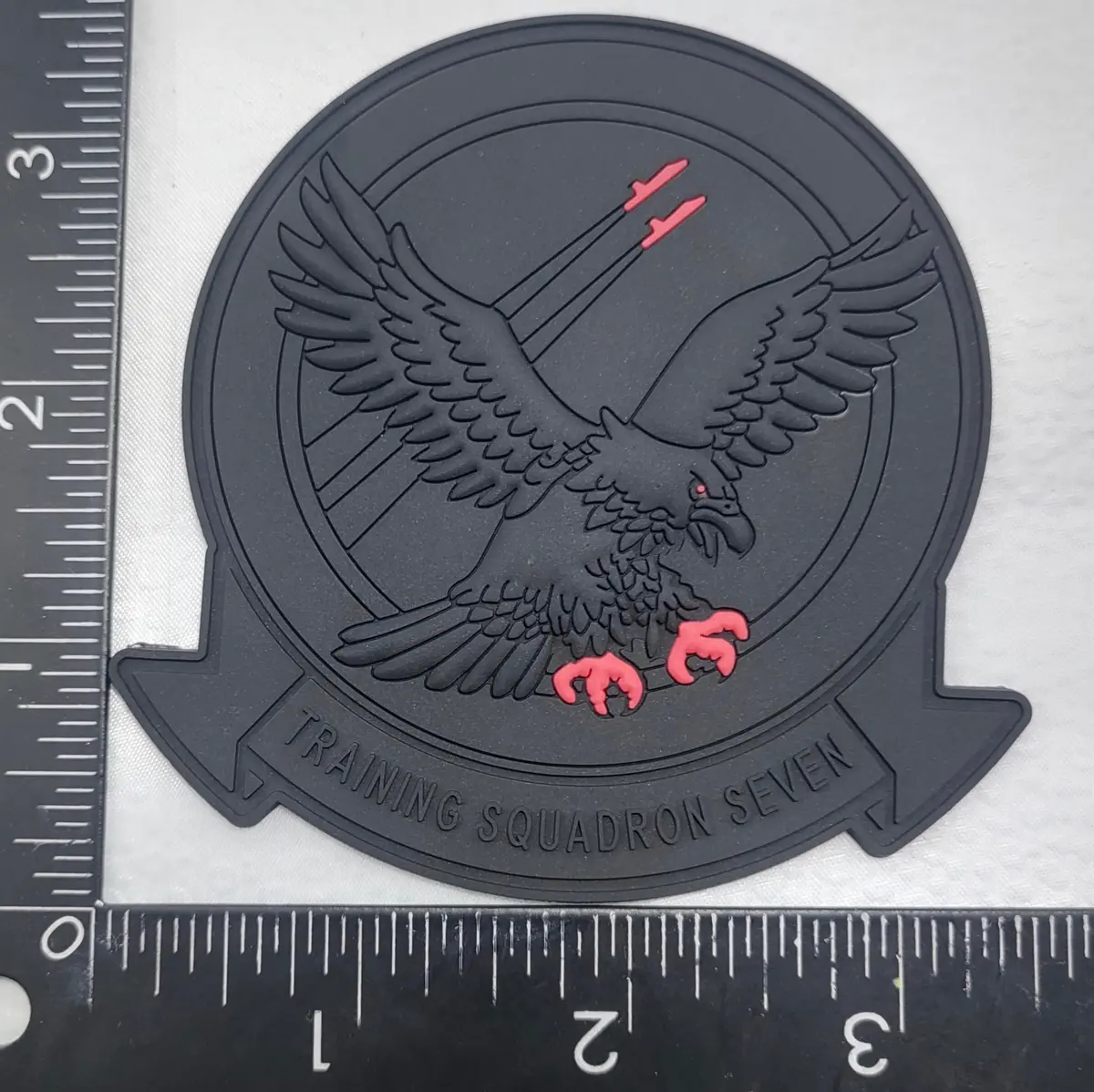 Official Vt-7 Eagles Blackout & Glow Pvc Squadron Patch 1