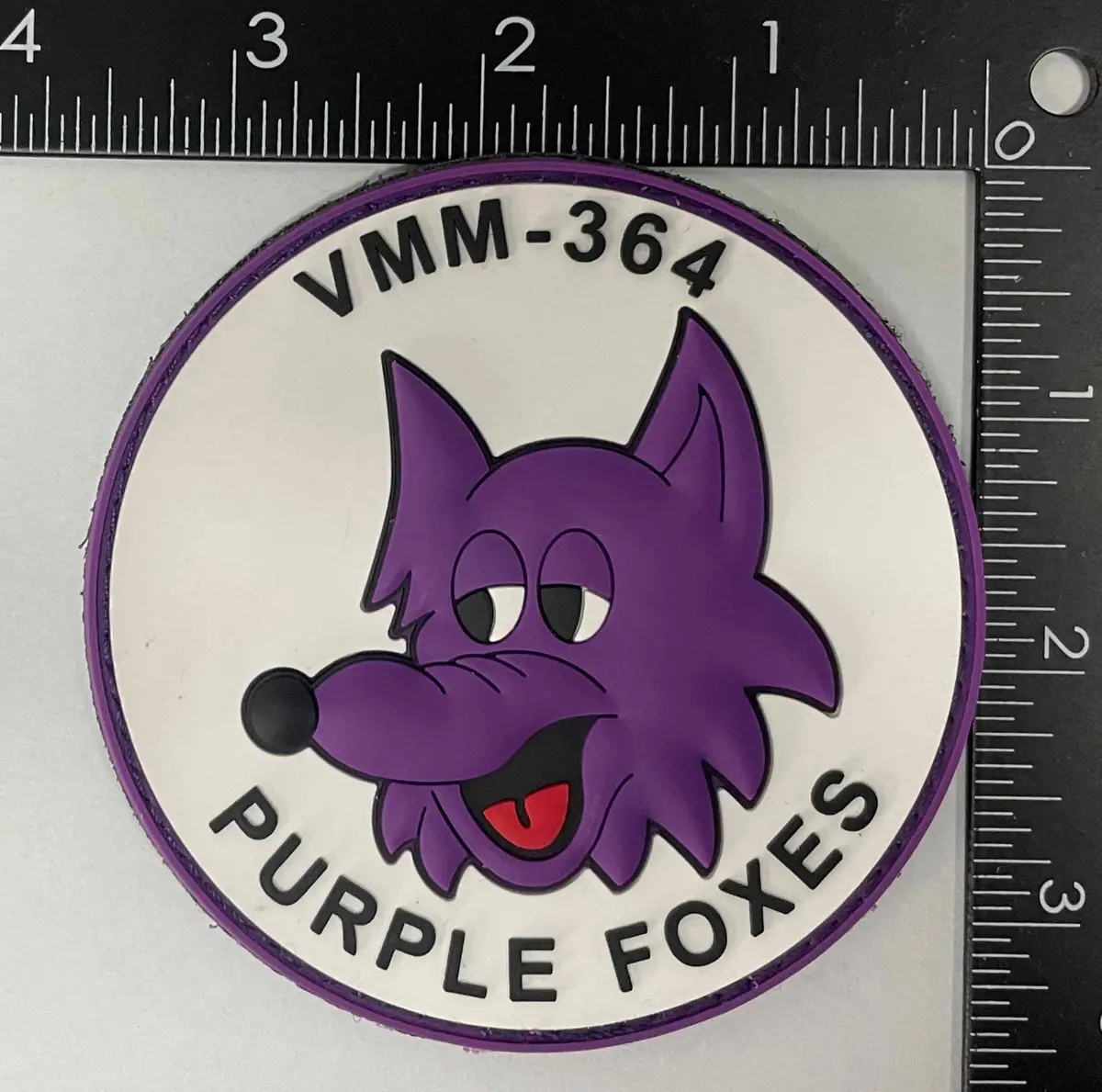 Officially Licensed Usmc Vmm-364 Purple Fox Pvc Patch 1