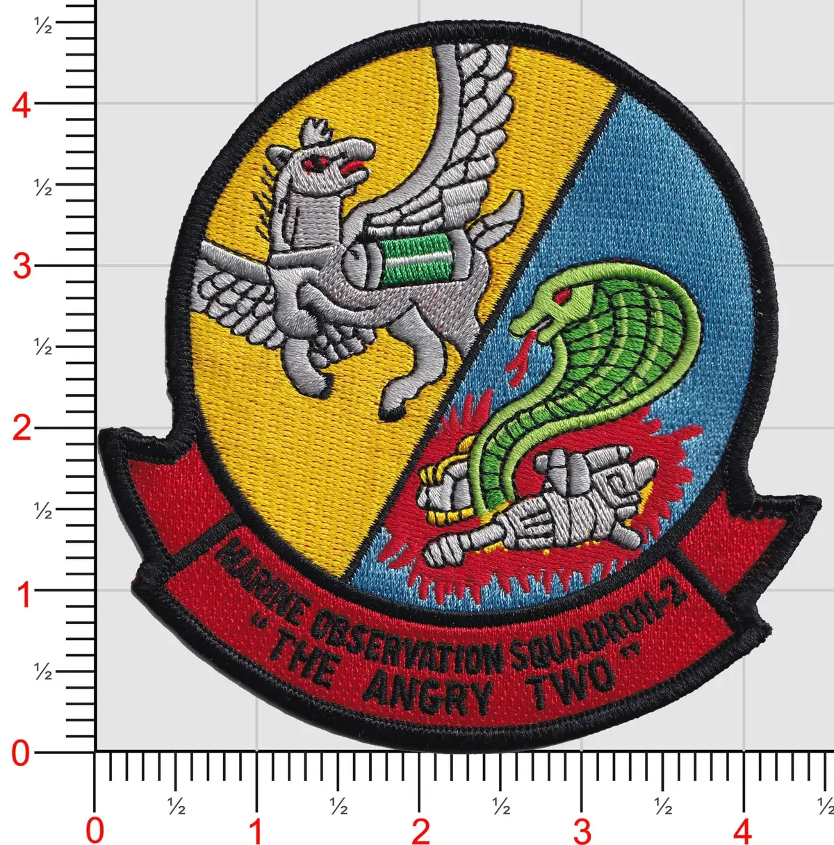 Officially Licensed Usmc Vmo-2 "Angry Two" Squadron Patch 1