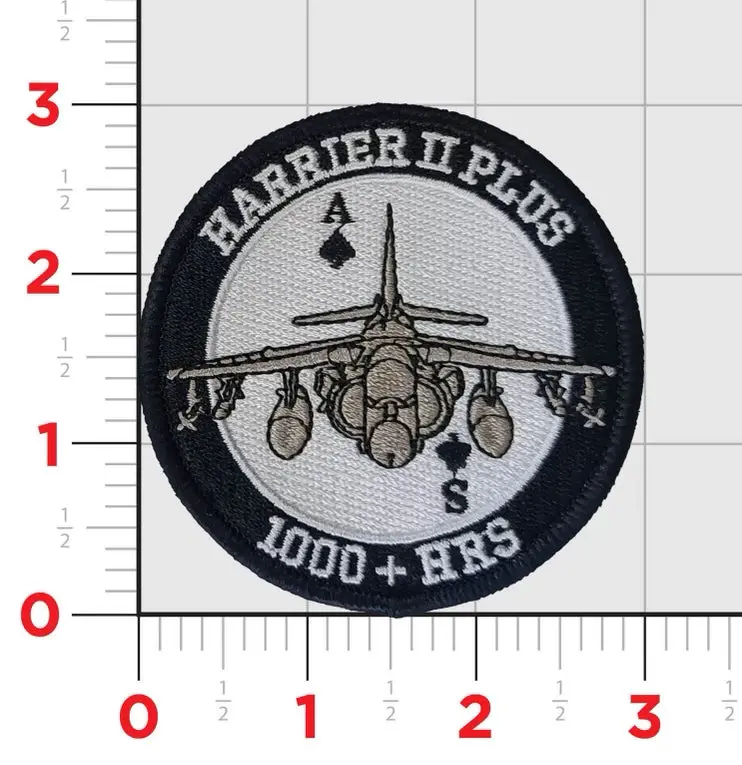 Official Vma-231 Ace Of Spades Av-8 Harrier 1000+ Hours Shoulder Patch 1