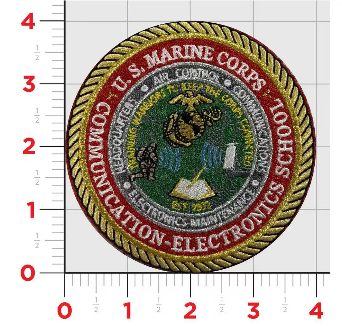 Officially Licensed Usmc Communication-Electronics School Patch 1
