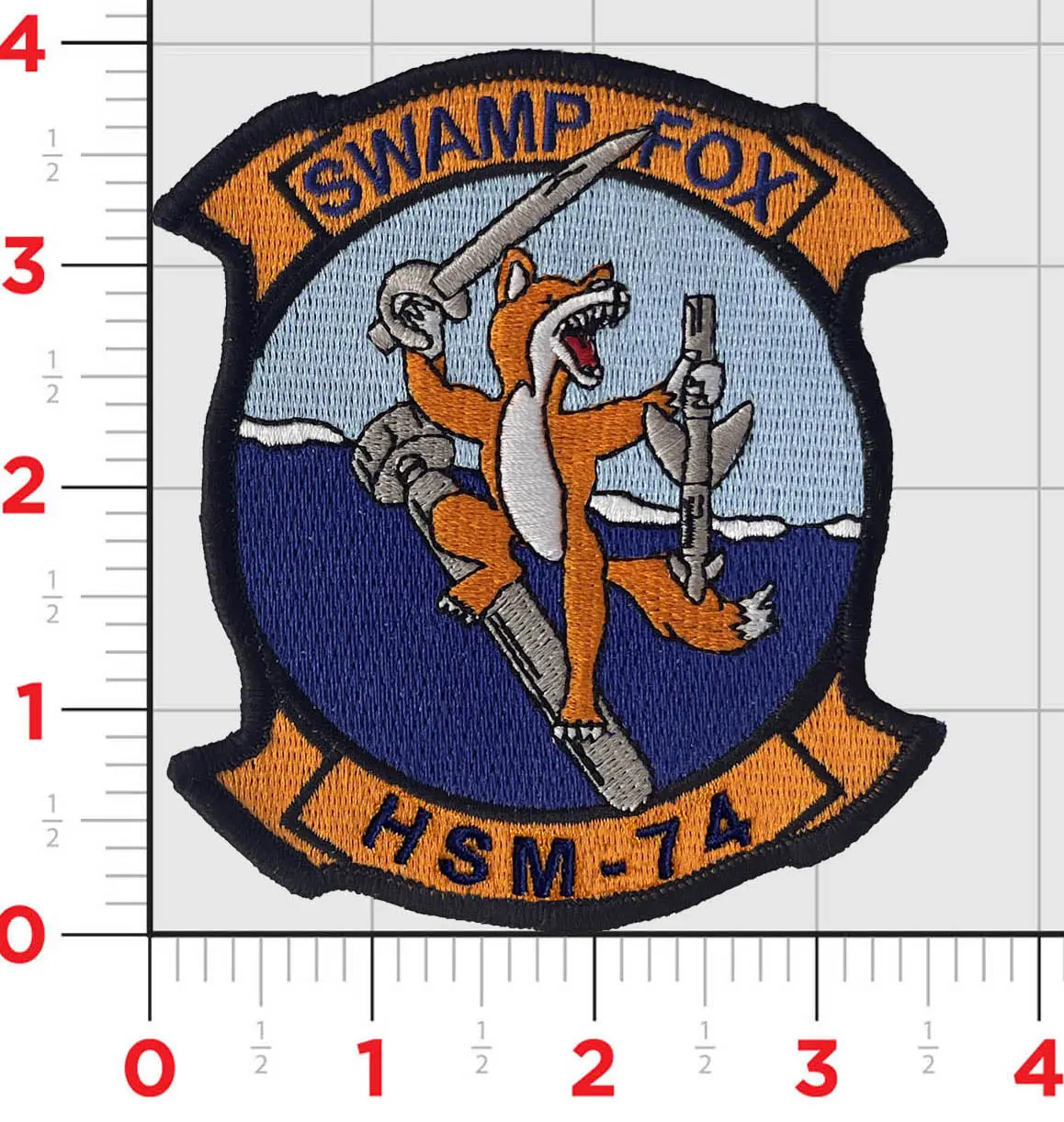 Officially Licensed Us Navy Hsm-74 Swamp Fox Throwback Patch 1