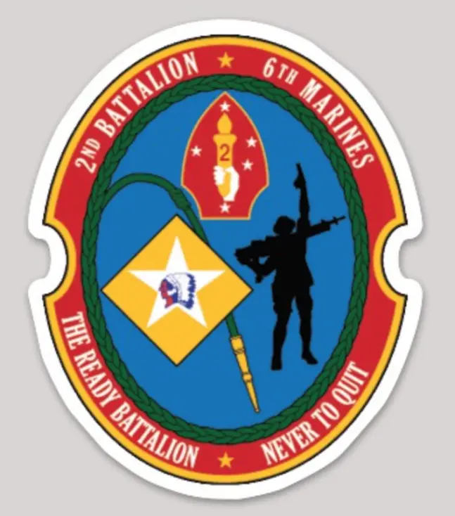 Officially Licensed Usmc 2Nd Battalion 6Th Marines The Ready Battalion Sticker 1