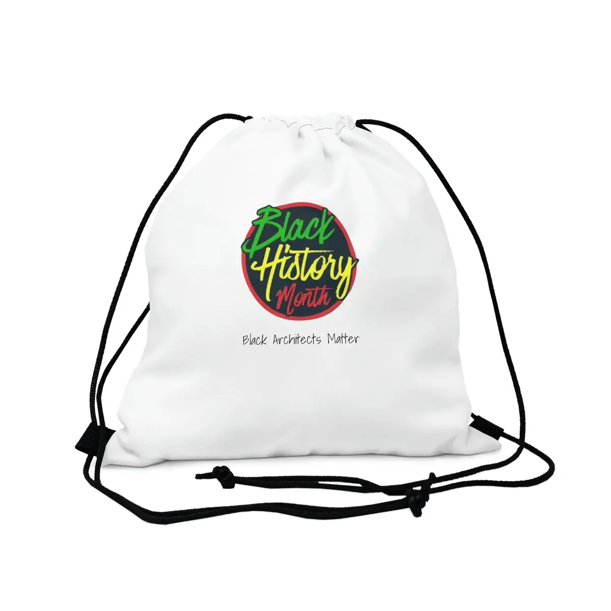 Black Architects Matter Drawstring Bag 1