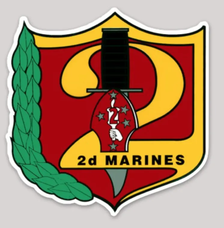 Officially Licensed Usmc 2Nd Marine Regiment Sticker 1