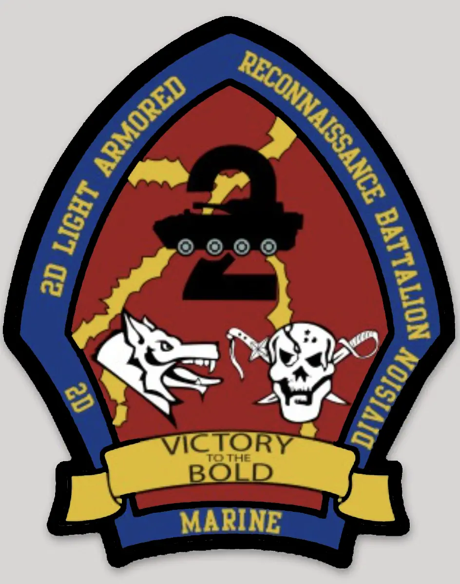 Officially Licensed 2Nd Light Armored Reconnaissance Battalion Division Sticker 1