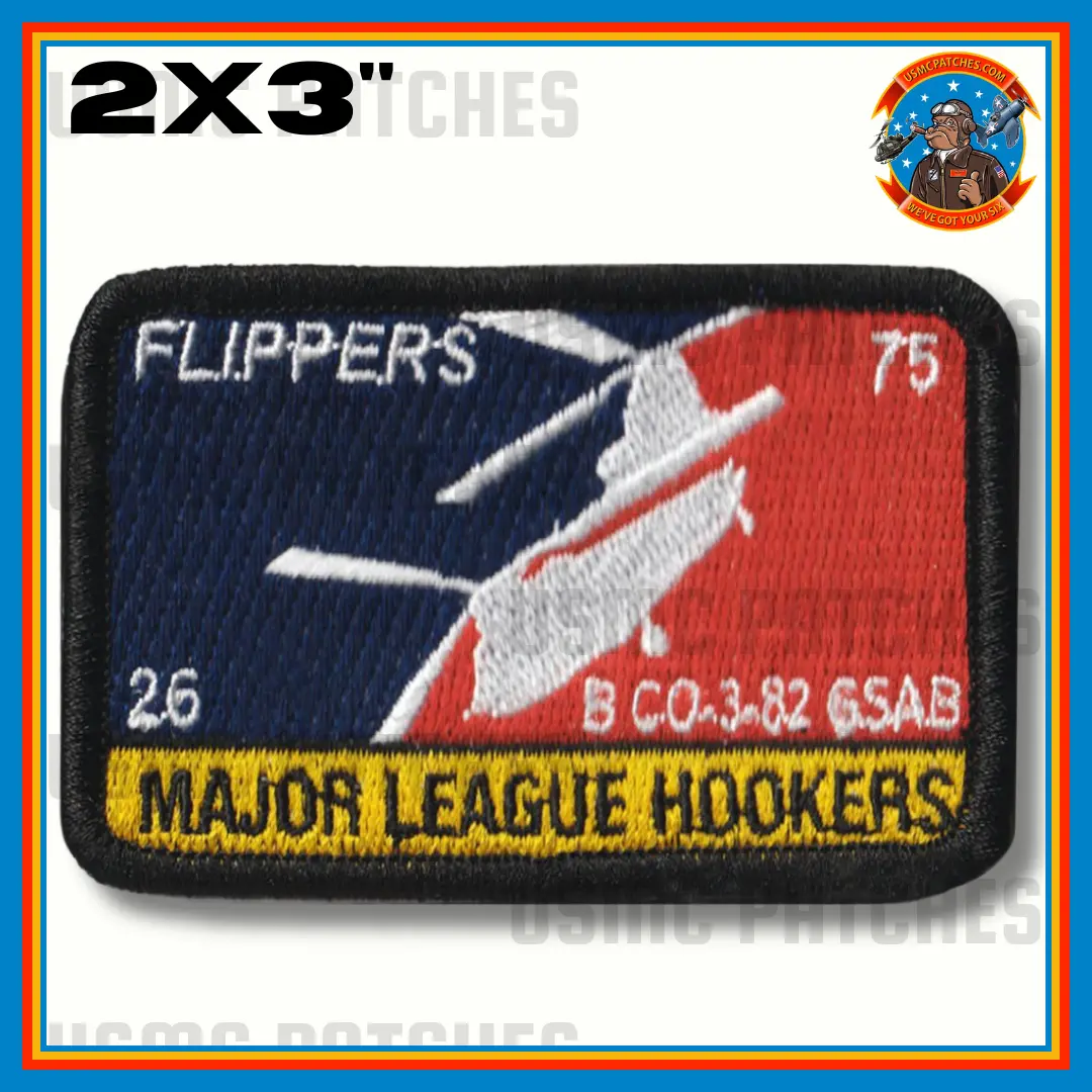 Official Major League Hookers B Co 3-82 Gsab Flippers Patch 1