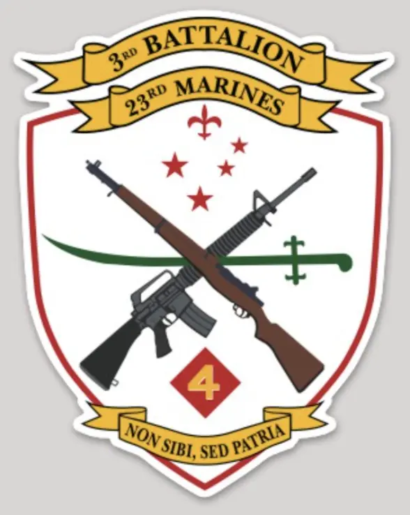 Officially Licensed 3Rd Bn 23Rd Marines Sticker 1