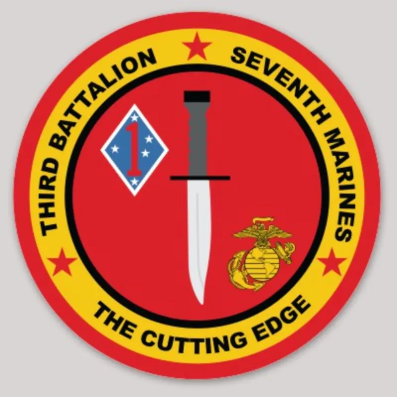 Officially Licensed 3Rd Batallion 7Th Marines Cutting Edge Sticker 1