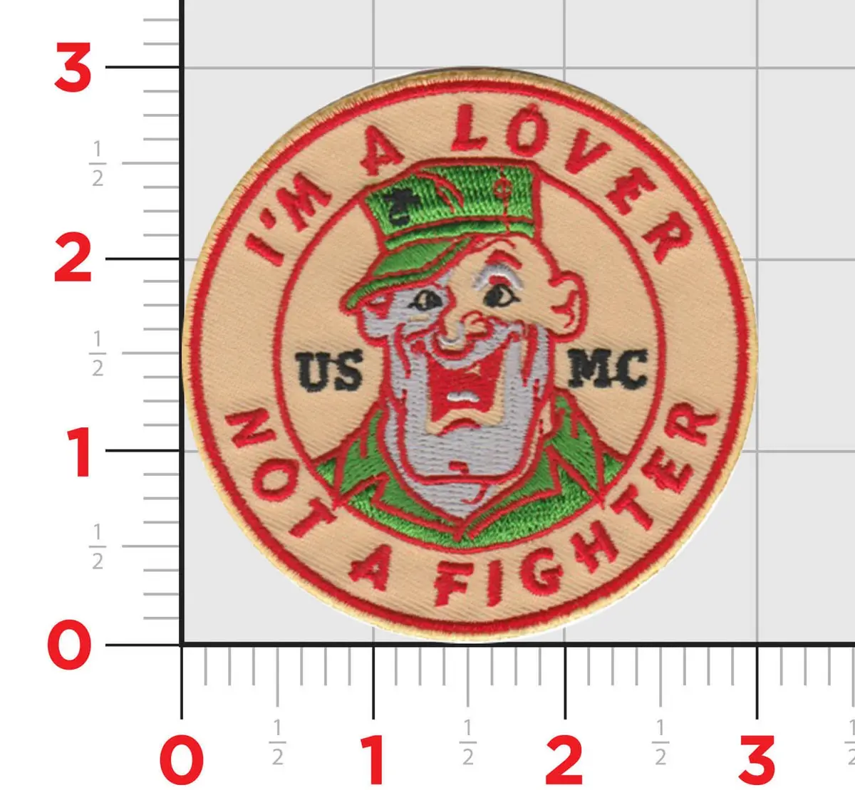 Usmc I'm A Lover, Not A Fighter Patch 1