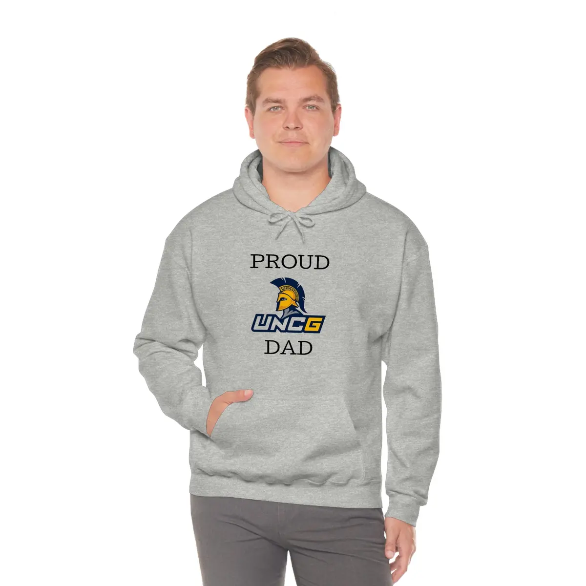 Proud Uncg Dad Hooded Sweatshirt 1