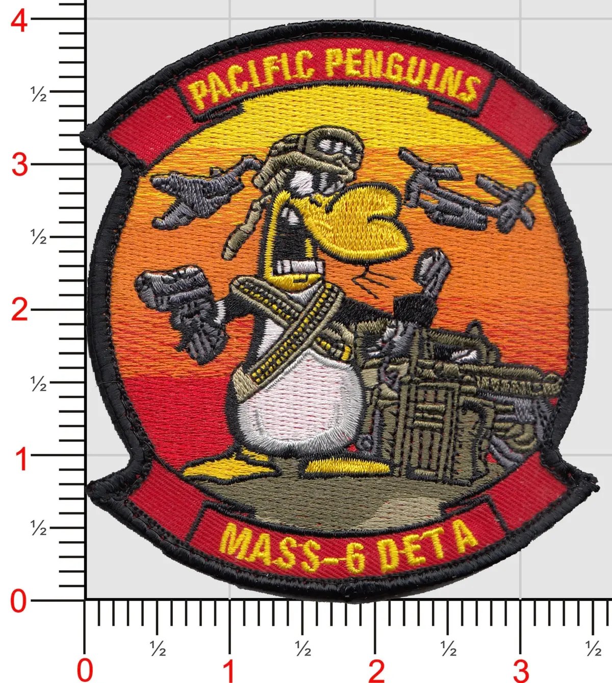 Officially Licensed Mass-6 Det A Pacific Penguins Patches 1