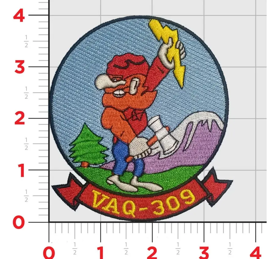 Officially Licensed Vaq-309 Axmen Squadron Patch 1