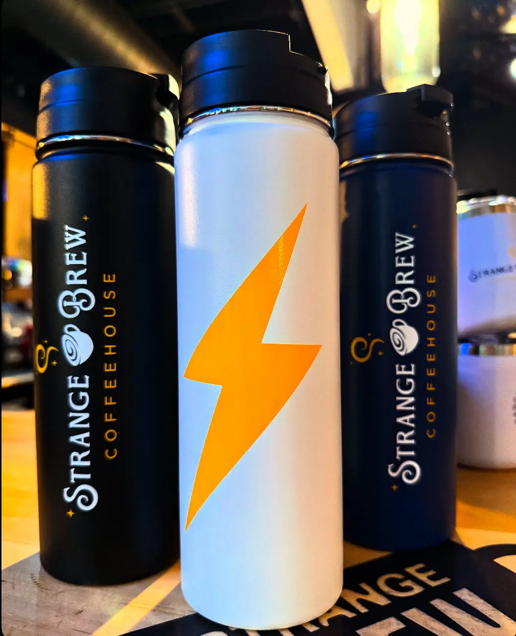 New Strange Brew Logo Travel Flasks! 1