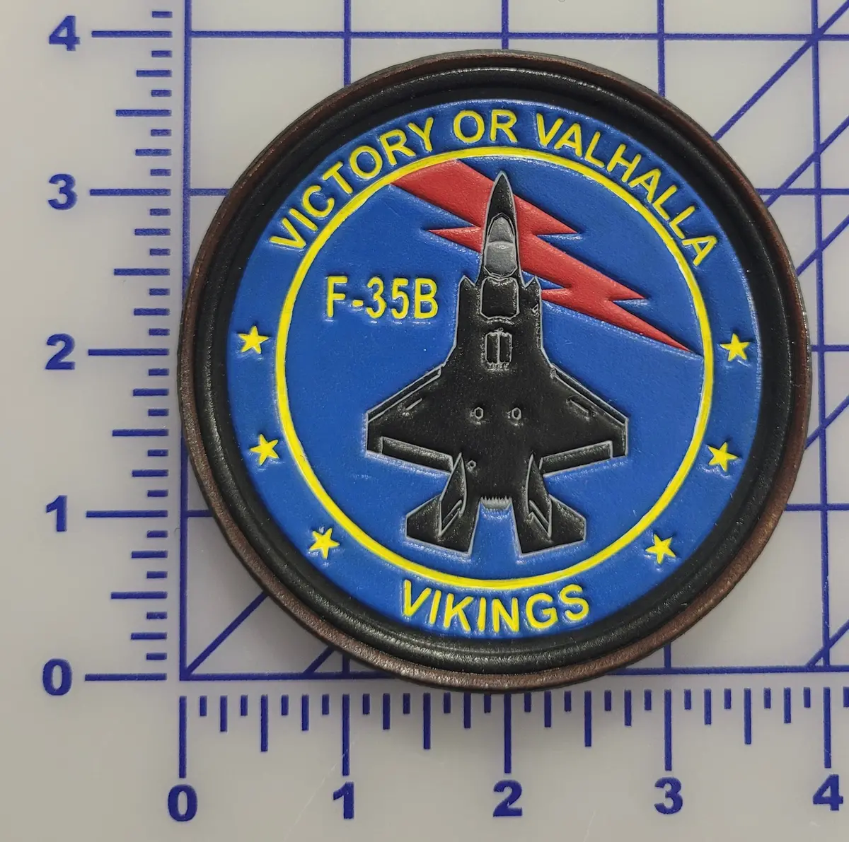 Official Vmfa-225 Vikings F-35 Leather Shoulder Patch 1