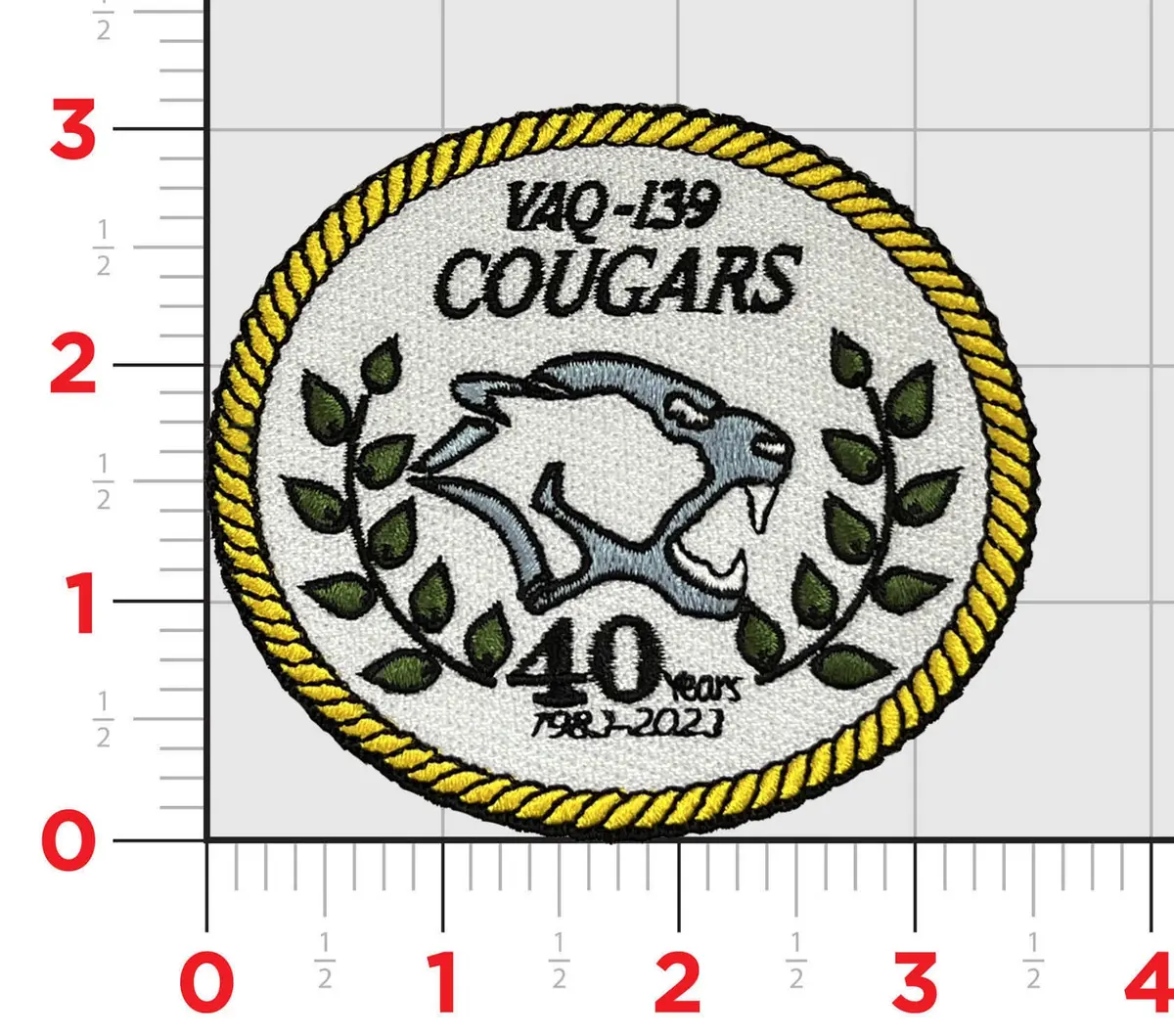 Official Vaq-139 Cougars 40Th Anniversary Patch 1