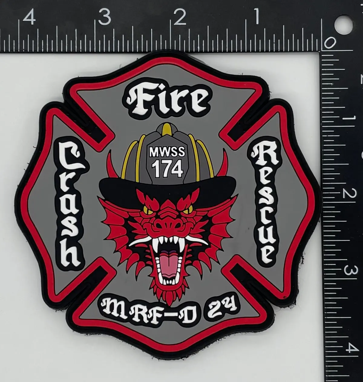 Official Mwss-174 Crash Fire Rescue Mrf-D 2024 Pvc Patch 1