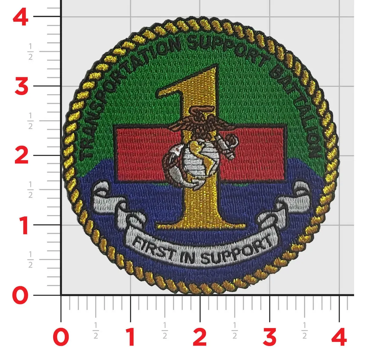 Officially Licensed 1St Transportation Support Battalion Patch 1