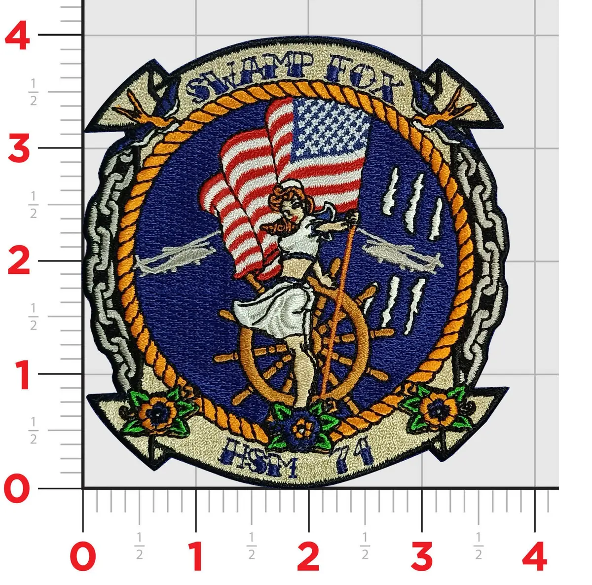 Official Hsm-74 Swamp Fox Det Patch 1