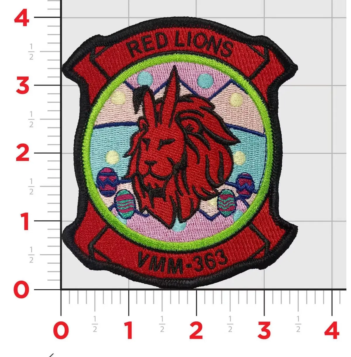 Official Vmm-363 Red Lions Easter Patch 1