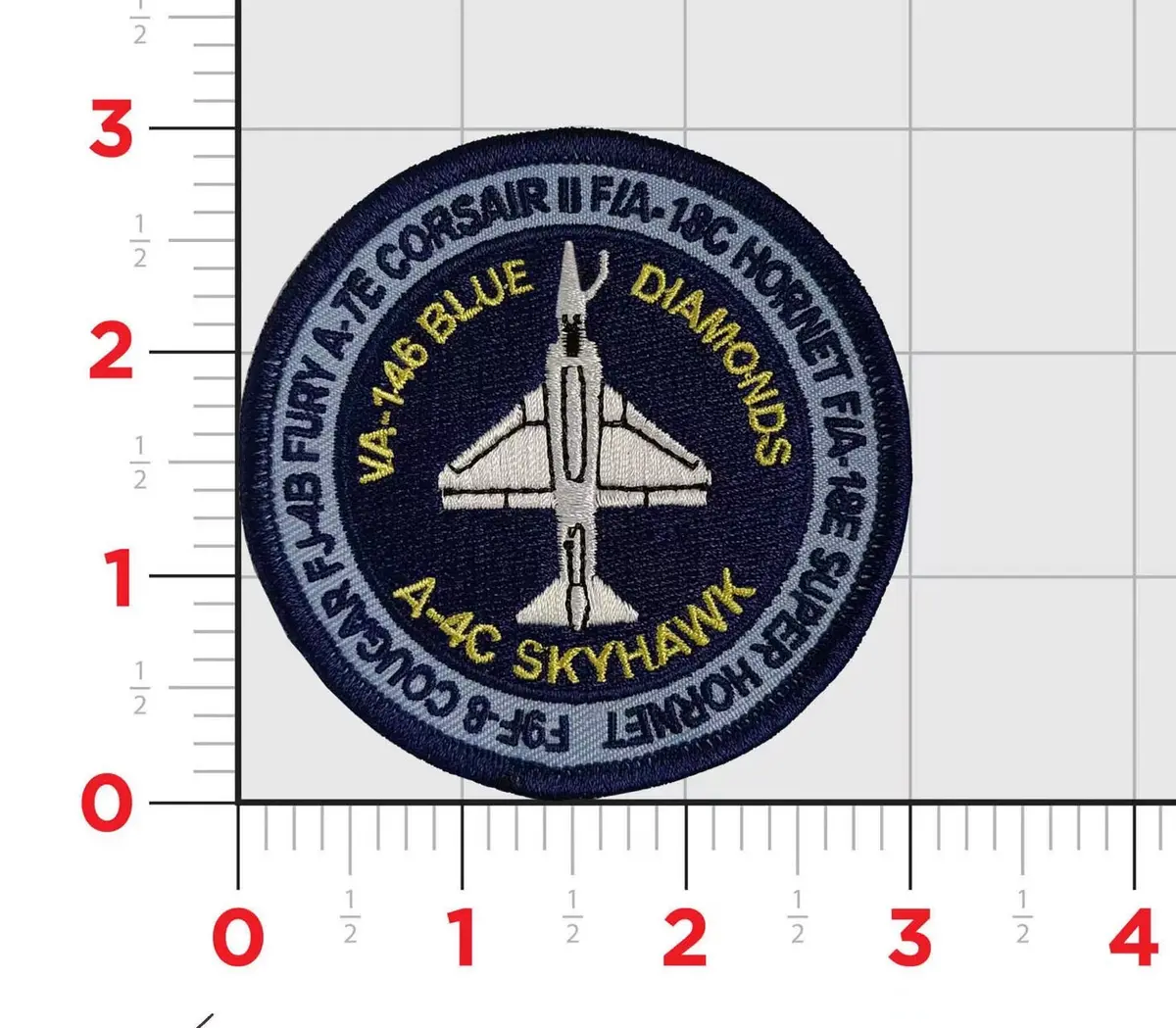 Officially Licensed Us Navy  Va-146/ Vfa-146 Blue Diamonds Throwback Shoulder Patch 1