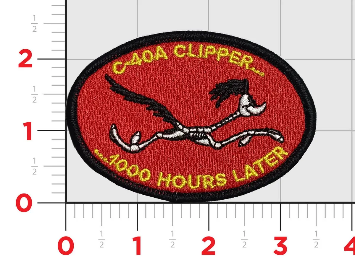 Official Vmr-1 Roadrunners C-40A Clipper 1000 Hours Patch 1