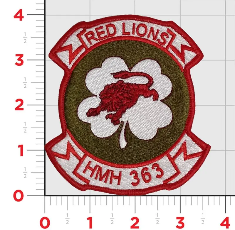 Officially Licensed Hmh-363 Red Lions 1966 Patch 1
