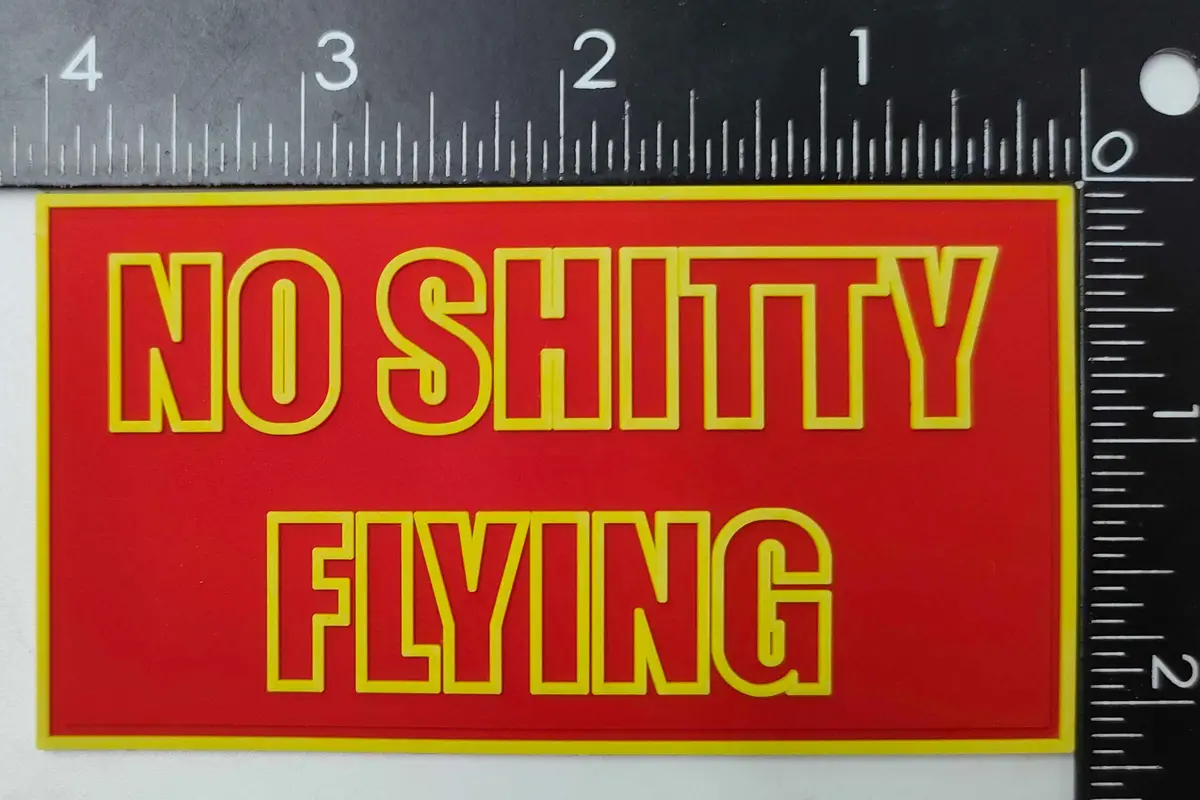 No Shitty Flying Pvc Glow Patch 1