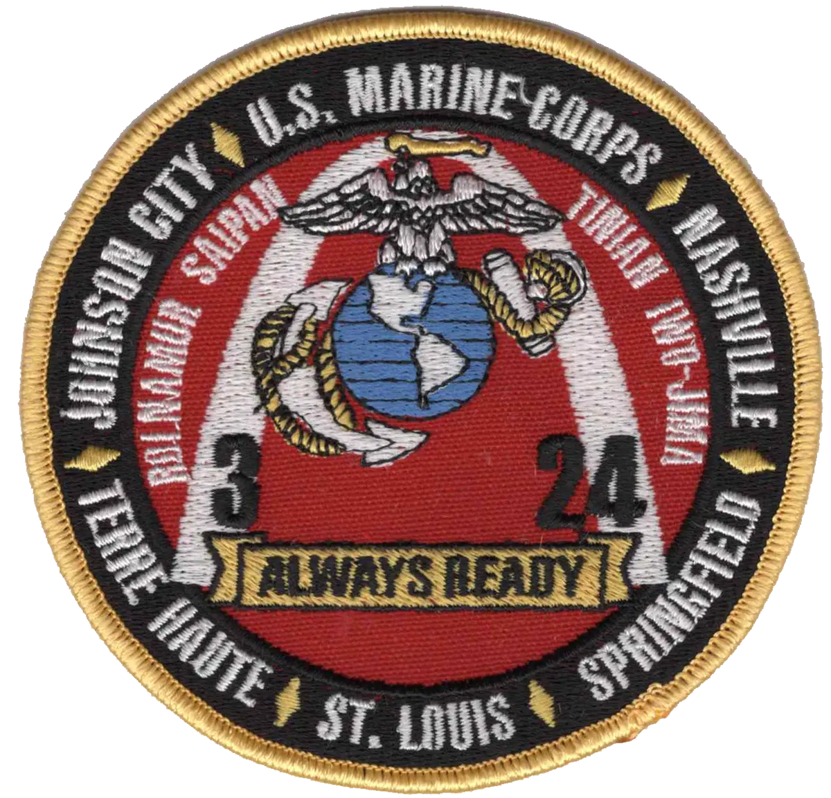 Officially Licensed Usmc 3Rd Bn 24Th Marines St. Louis Patches 1