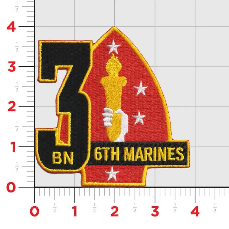 Officially Licensed Usmc 3Rd Bn 6Th Marines Patch 1