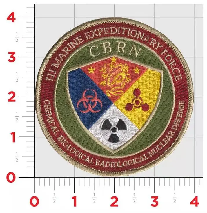 Official 3Rd Mef Cbrn Chemical, Biological, Radiological And Nuclear Patch 1
