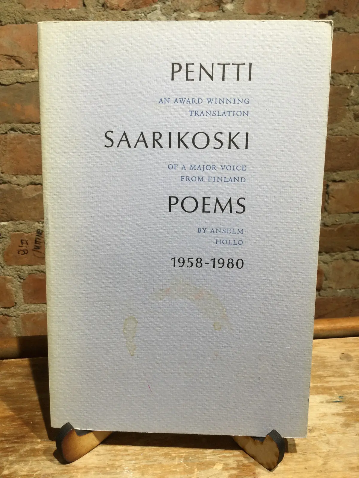 [Rare] Saarikoski, Pentti: Poems 1958-1980 [Used Paperback] 1