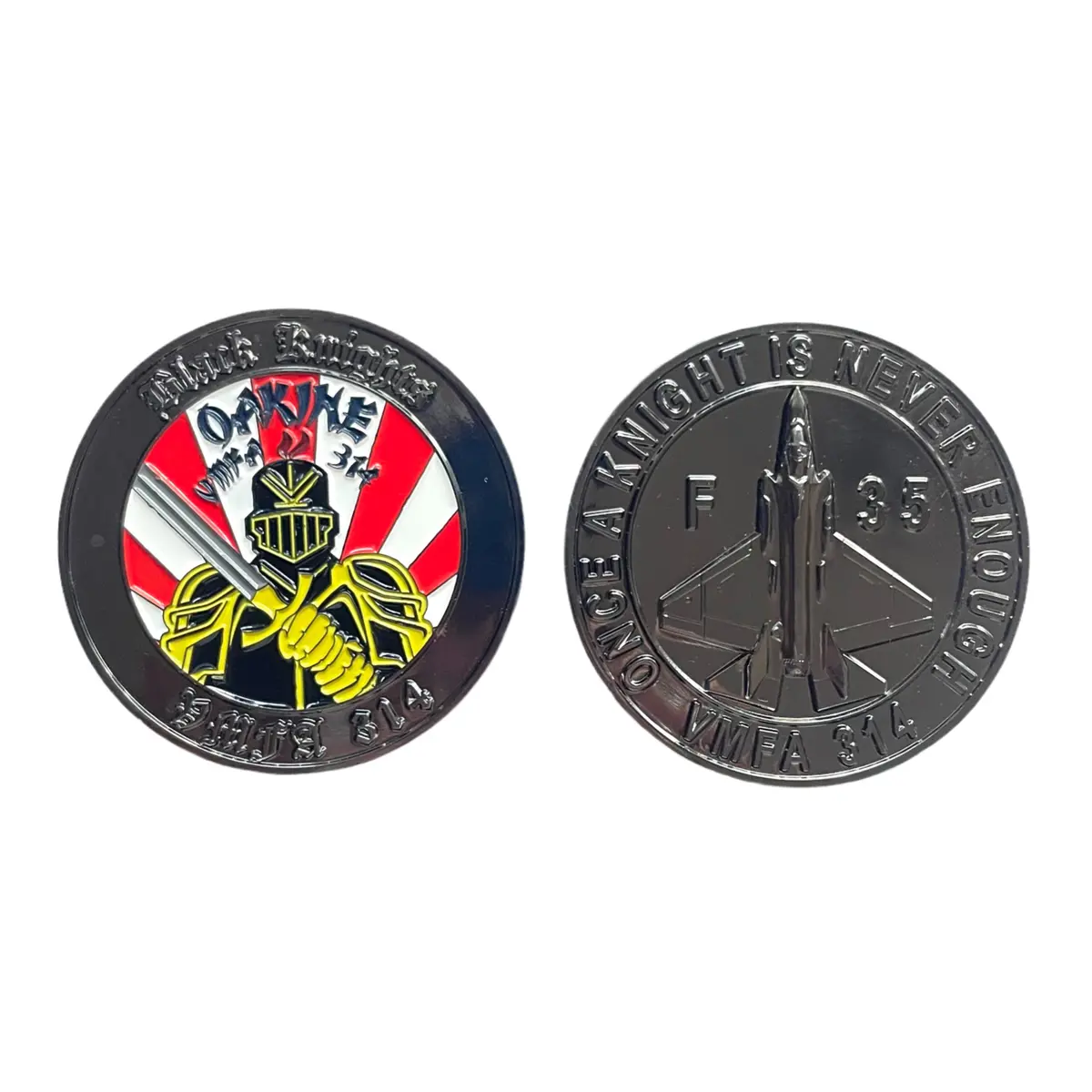 Official Vmfa-314 Black Knights Westpac 2022 Coin 1