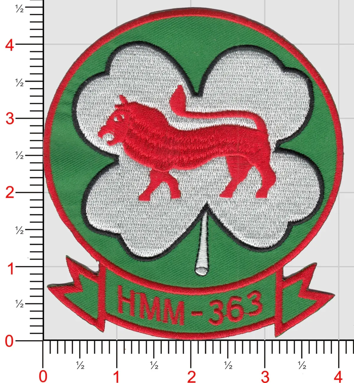 Officially Licensed Usmc Hmm-363 Lucky Red Lions Patch 1
