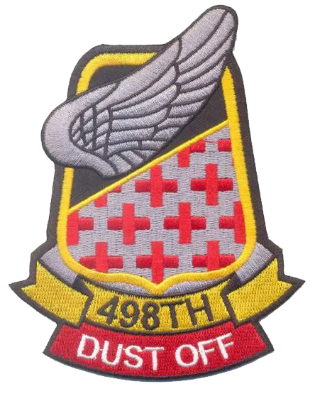 Us Army 498Th Medivac Patch With "Dust Off" Tab 1