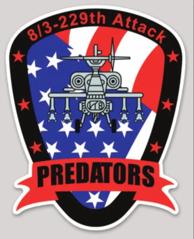 Us Army 8/3-229Th Attack Sticker 1