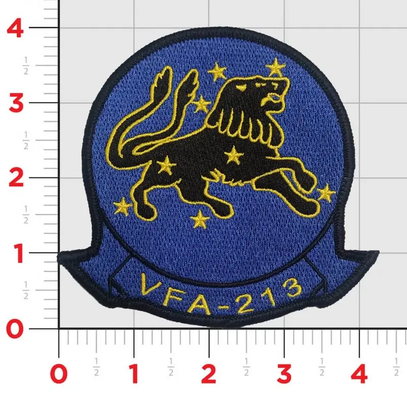 Officially Licensed Us Navy Vfa-213 Black Lions Squadron Patch 1