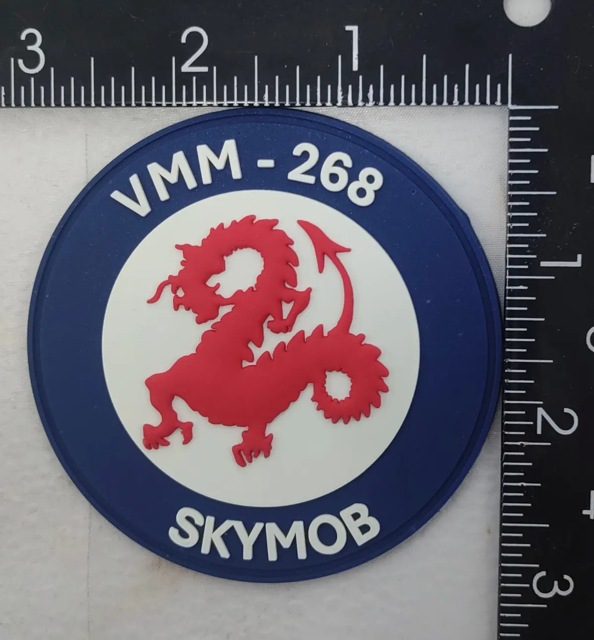 Official Vmm-268 Red Dragons Australia Pvc Skymob Glow Patch 1