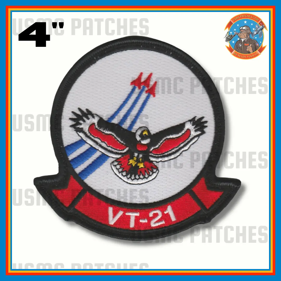 Officially Licensed Us Navy Vt-21 Redhawks Single Hawk Throwback Patch 1