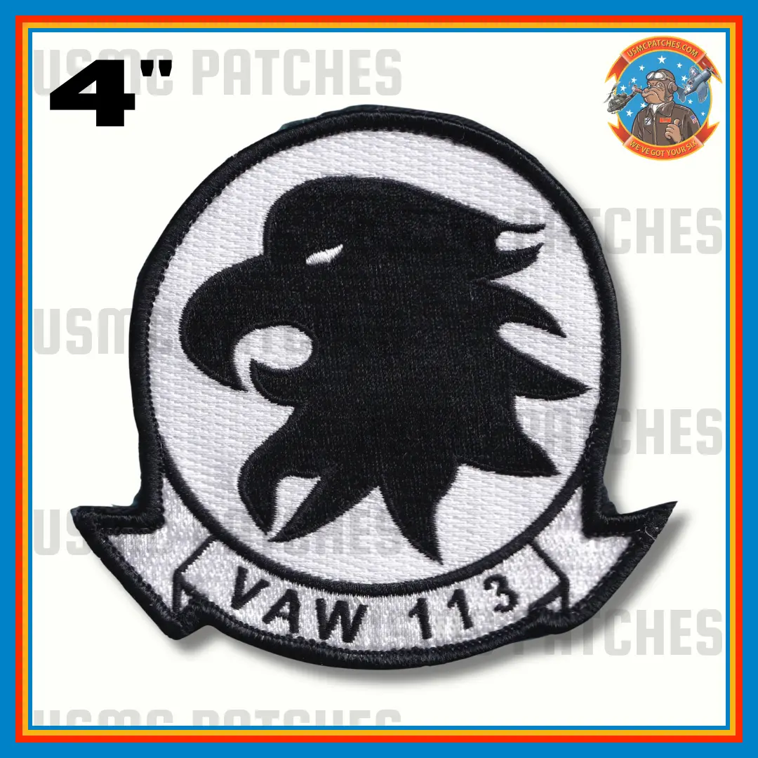 Officially Licensed Us Navy Vaw-113 Black Eagles Squadron Patch 1