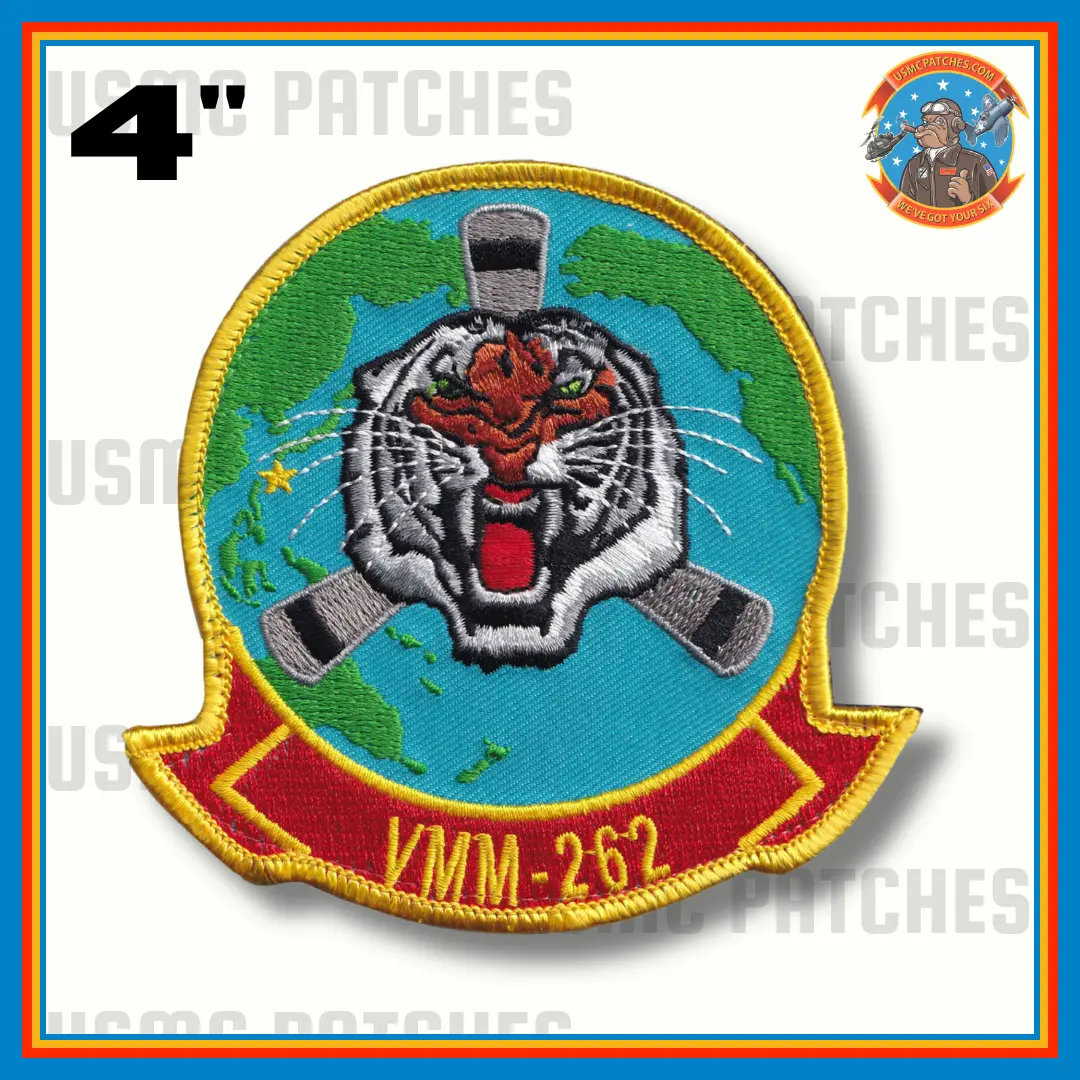 Officially Licensed Usmc Vmm-262 Flying Tigers Embroidered Patches 1