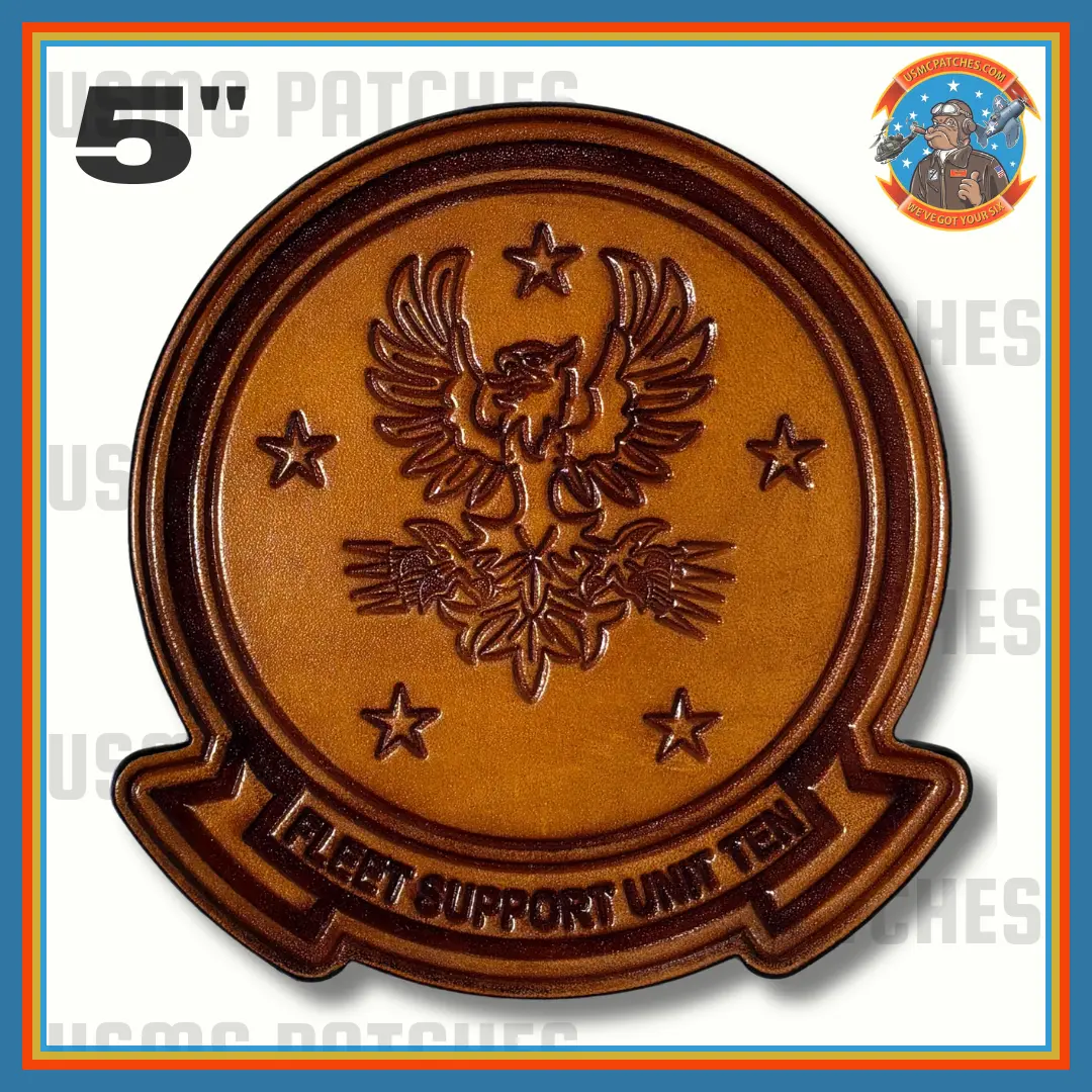Officially Licensed Us Navy Fleet Support Unit 10 Leather Patch 2