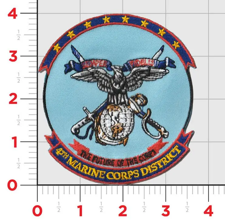 Officially Licensed Usmc 4Th Marine Corps Recruiting District Patch 1