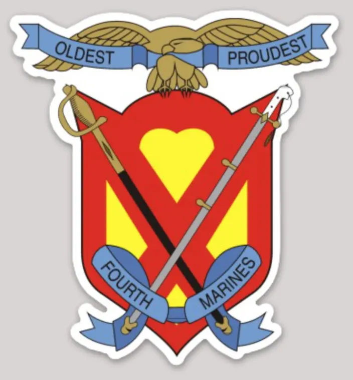 Officially Licensed Usmc 4Th Marines Sticker 1