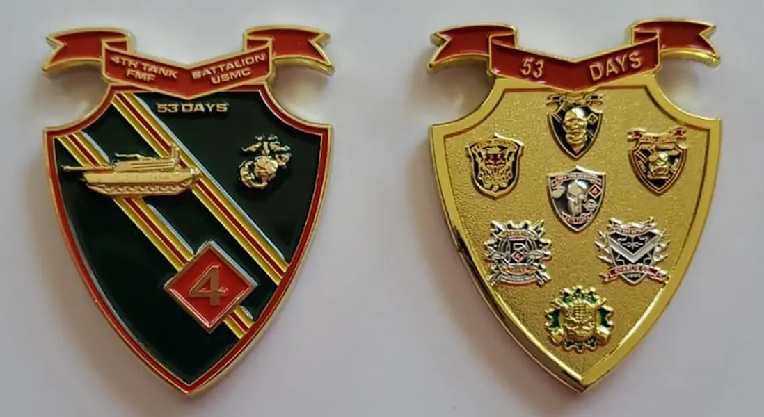Officially Licensed Usmc 4Th Tank Bn Retirement Coin 1
