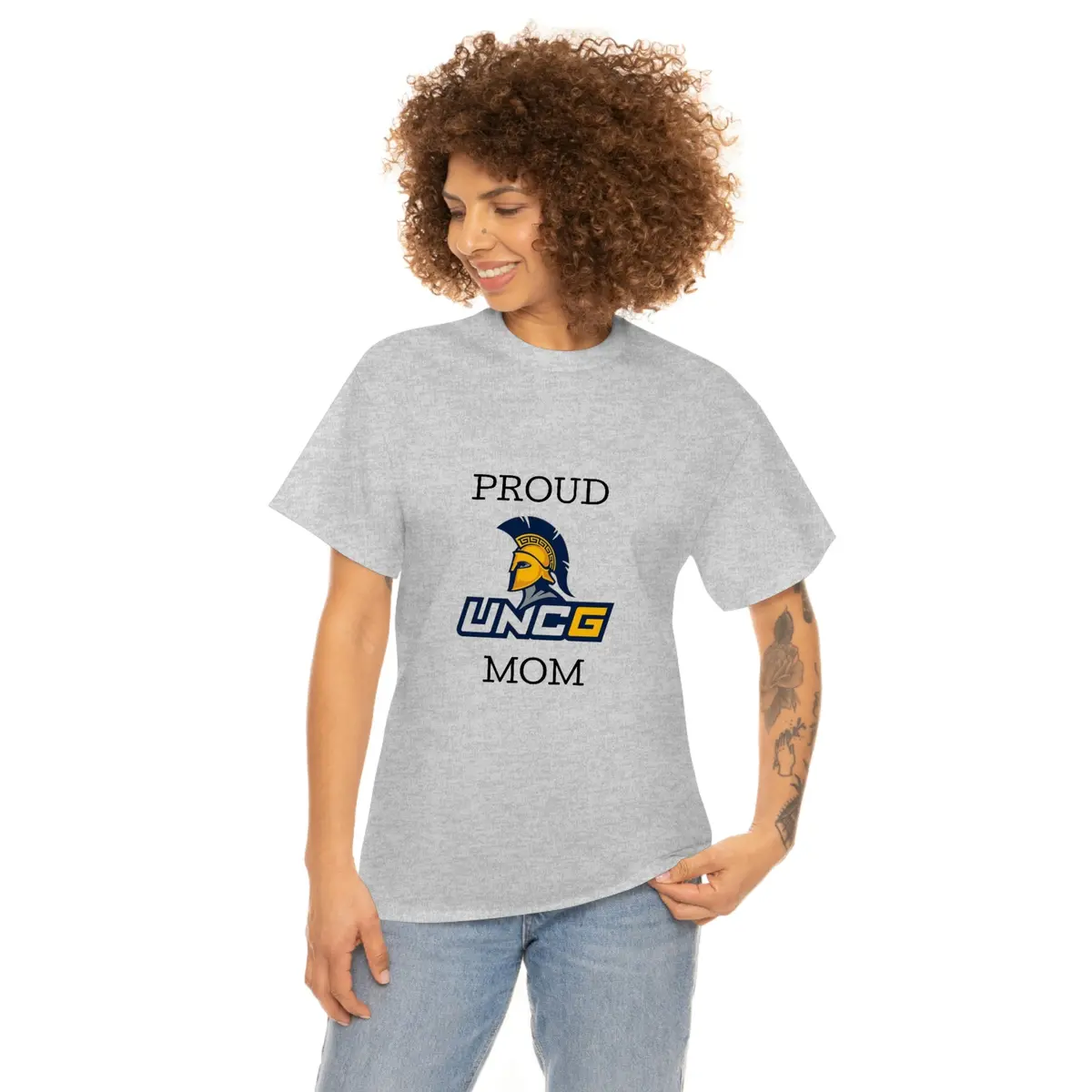 Proud Uncg Mom Cotton Tee 1
