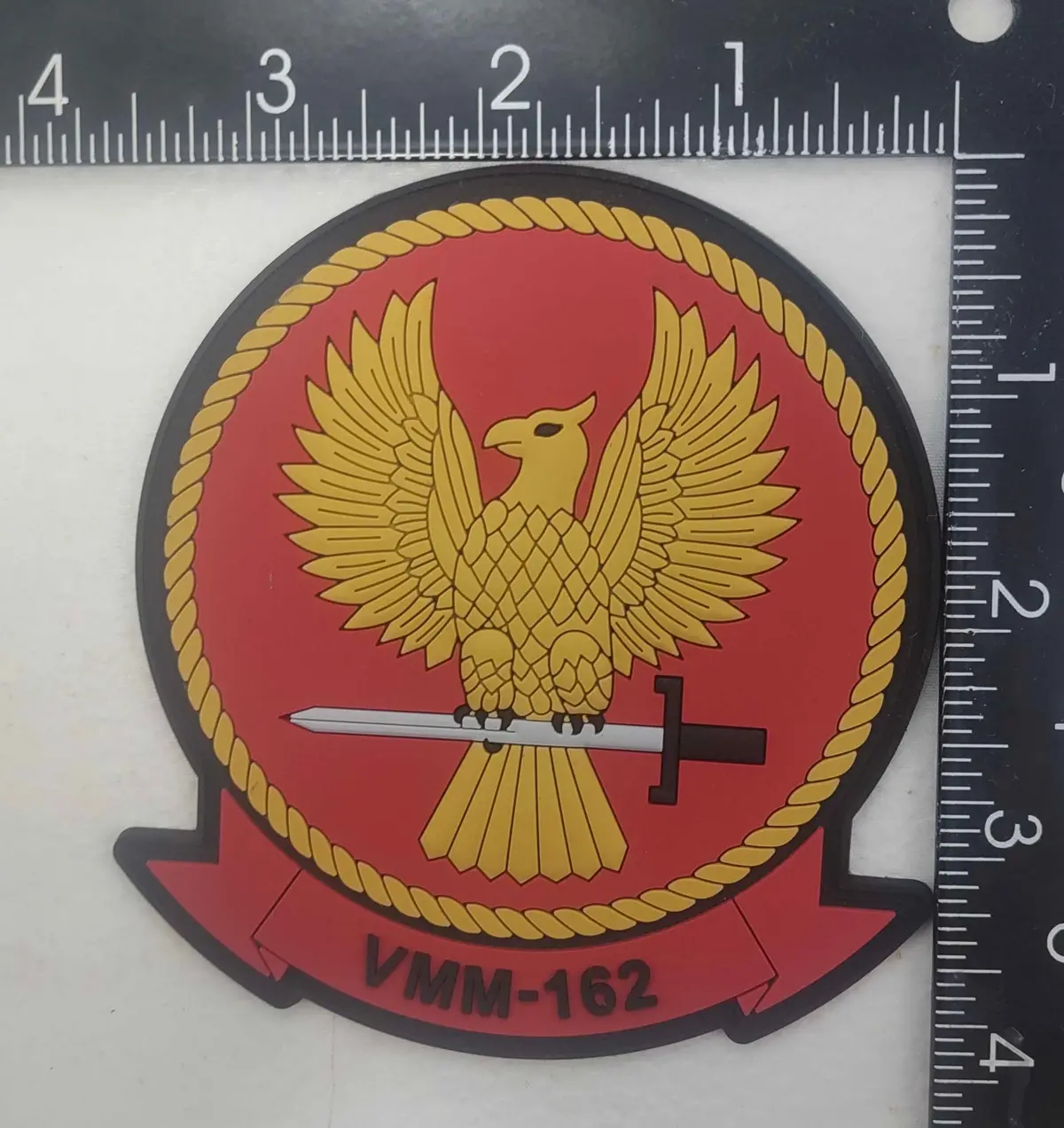 Officially Licensed Usmc Vmm-162 Golden Eagles Pvc Gitd Patch 1